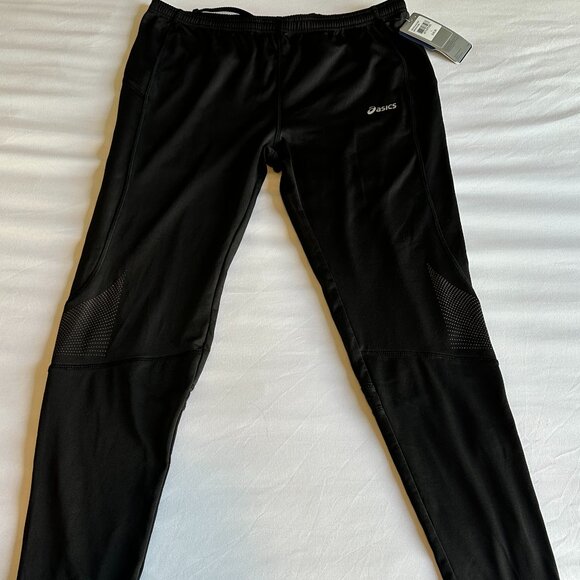 ASICS Men’s Black Athleisure Running Tights w/ Stash Pocket & Ankle Zip – Large - Picture 1 of 16
